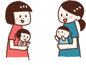 親子のイラスト